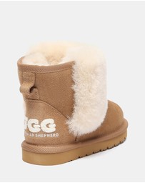 EVERAU - Australian Shepherd Ugg Bambi Kids Cow Suede Upper UGG Boots