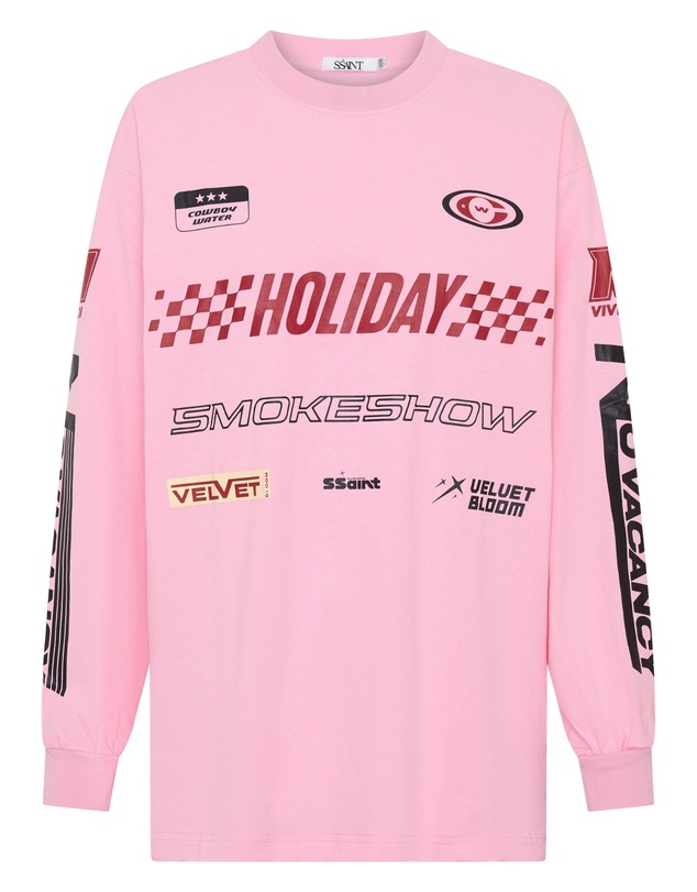 SSAINT - Signature Moto Tee Pink