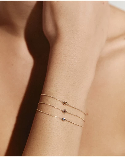 Kirstin Ash - Petite Birthstone Bracelet November Citrine