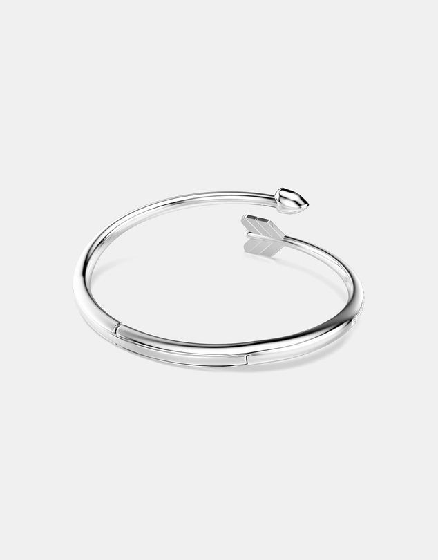 Swarovski - Idyllia Bangle, Mixed Cuts, Arrow, White, Rhodium Plated