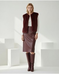 Mossée - Emma Leather Pencil Skirt