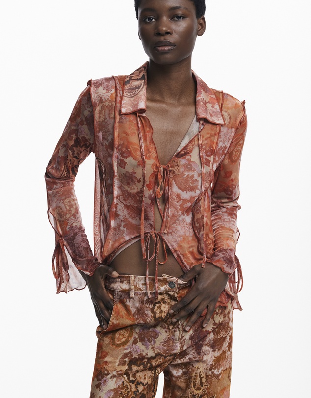 Desigual - Paisley corduroy pants