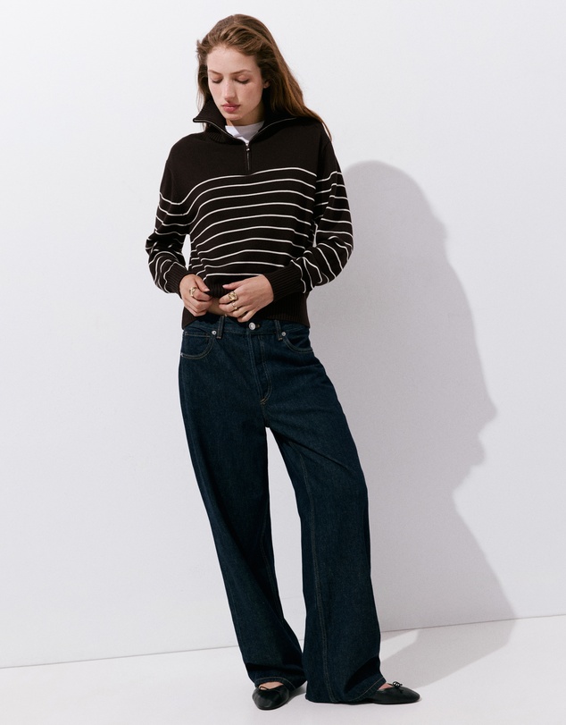 M.N.G - Striped Sweater with Zip