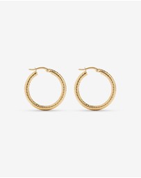 Michael Hill - Diamond-Cut Hoop Earrings in 18Kt Vermeil