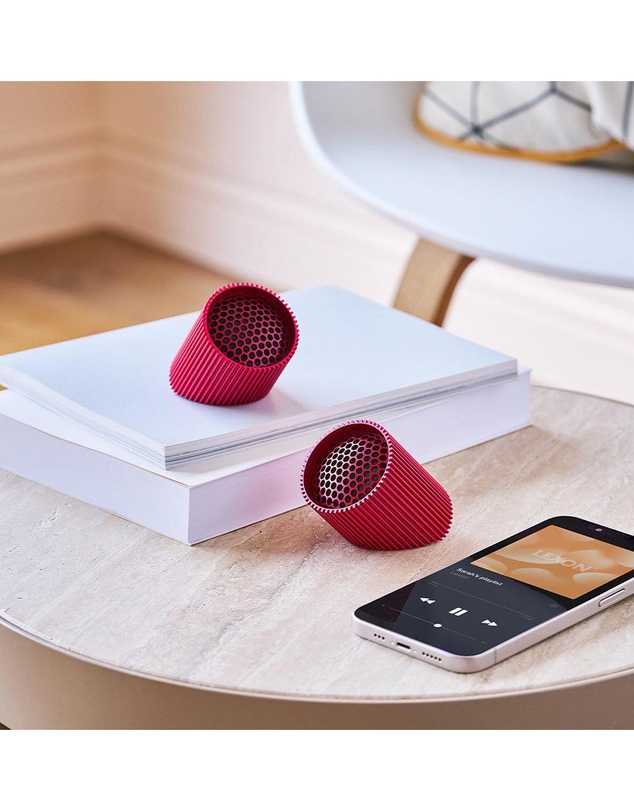 Lexon - Lexon Ray Set Of Magnetic Bluetooth Speakers - Red