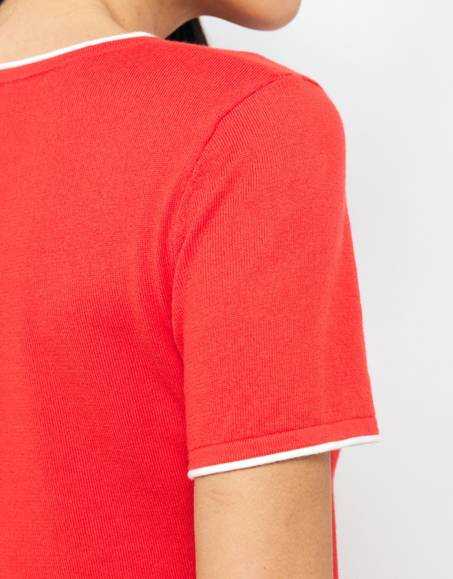 AERE - Ayla Contrast Organic Cotton Knit Top