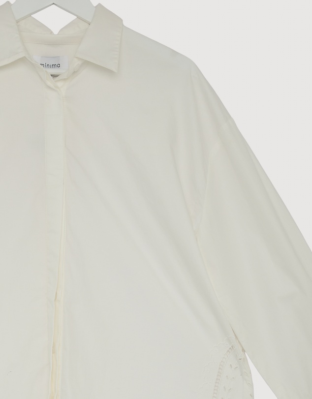 Revibe - Repaired Minima Esenciales Daphne Embroidered Oversized Shirt - AU 12