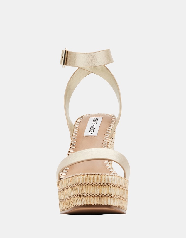 Steve Madden - Cassie Gold Leather Heels