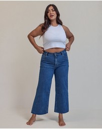 All About Eve - Charlie High Rise Wide Leg Jean Mid Blue