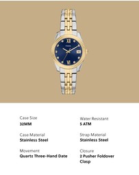 Fossil - Scarlette Two Tone Analogue Watch