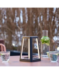 Lexon - Lexon Lantern Portable Lamp With Built-In Wireless Charger - Black