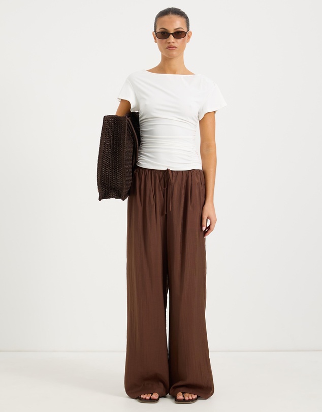 Calli - Emme Ruched Jersey Short Sleeve Top