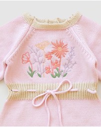 WITH LOVE FOR KIDS - Long Sleeve Knitted Romper - Babies