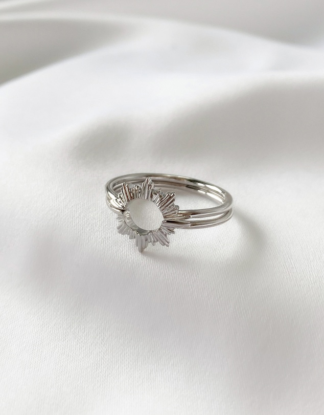 Wanderlust + Co - Sunseeker Silver Ring Set