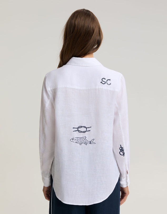Sportscraft - Dahlia Embroidered Linen Shirt