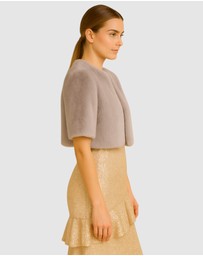 Honey and Beau - Casablanca Faux Fur Cape