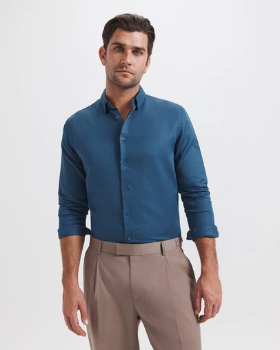 SABA - Reeves Long Sleeve Classic Linen Cotton Shirt