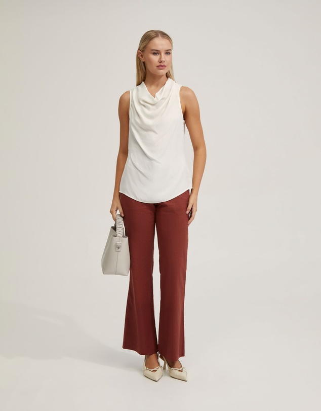 Oxford - Fern Cupro Blend Soft Neck Top