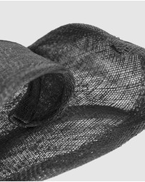 Max Alexander - Large Black Sinamay Racing Fascinator