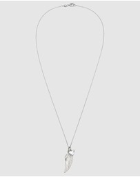 Elli Jewelry - Necklace Crystal Feather 925 Sterling Silver