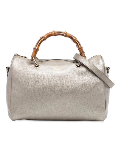 Pre-Loved by Azura Reborn - Pre-Loved Medium Calfskin Bamboo Shopper Boston Bag