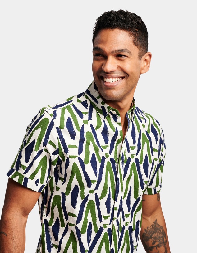Brooksfield - Abstract Print Casual Shirt