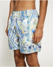 Camilla - Mid Length Boardshort With Elastic Waist