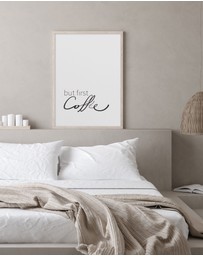 Olive et Oriel - But First Coffee Art Print