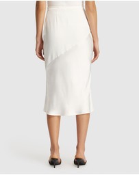 FRIEND of AUDREY - Fayette Contrast Satin Skirt