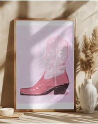 Olive et Oriel - Pac Cowgirl Boot by Jenny Liz Rome Art Print