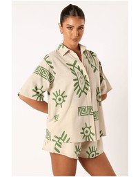 Petal & Pup - Baci Short Set - Beige Green