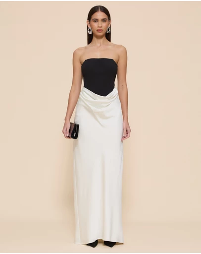 CHANCERY - Ayla Corset Drape Maxi Dress