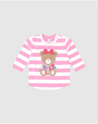 Huxbaby - Varsity Huxette Stripe Top - Babies-Kids
