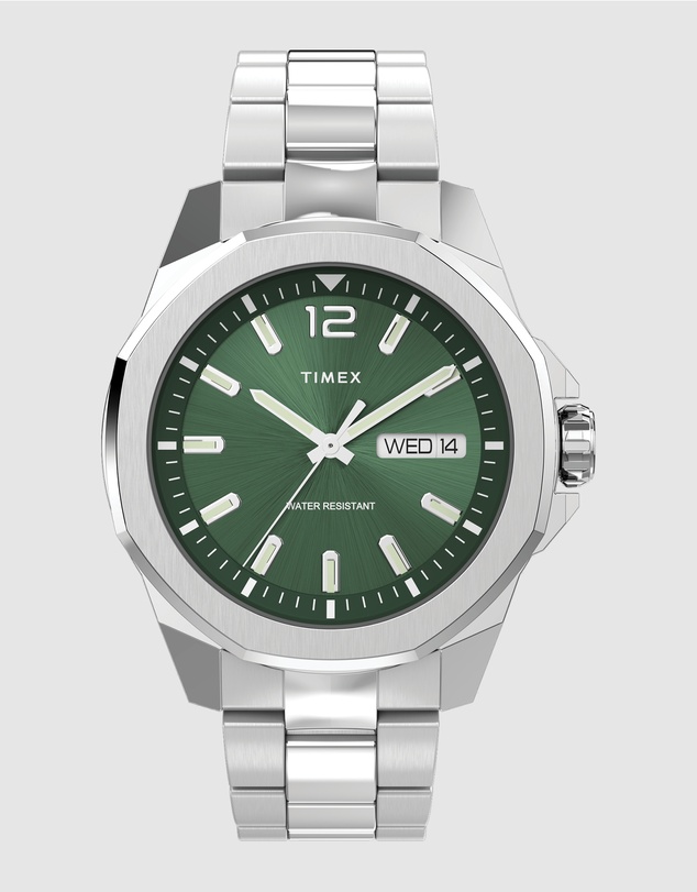 TIMEX - Timex Essex 44mm Silver-Tone Analogue Watch
