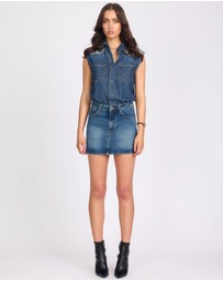 ONE TEASPOON - Sloane Mini Denim Dress - Phoenix Blue