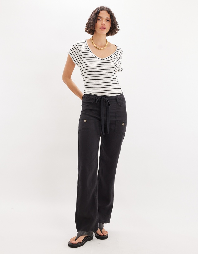 Amelius - Erin Linen Tie Cargo Pant