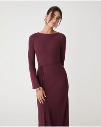 Forcast - Quinn Bias Tie Waist Dress