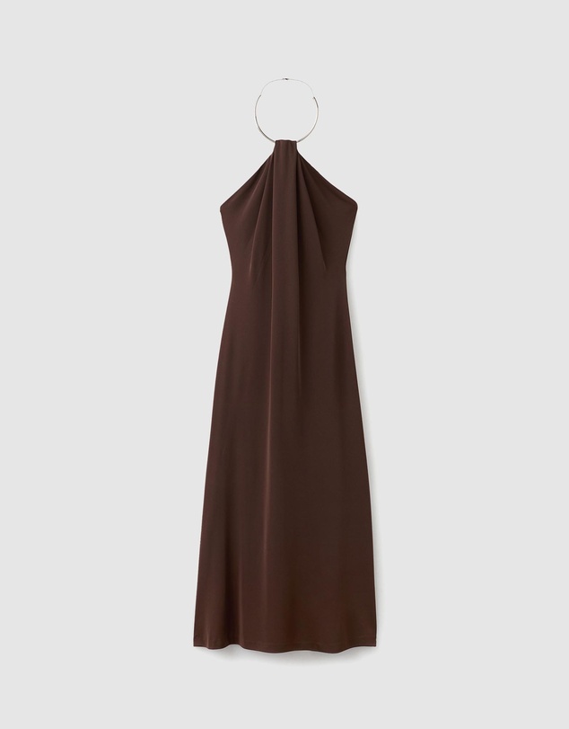 M.N.G - Fine-Knit Dress With Choker Collar