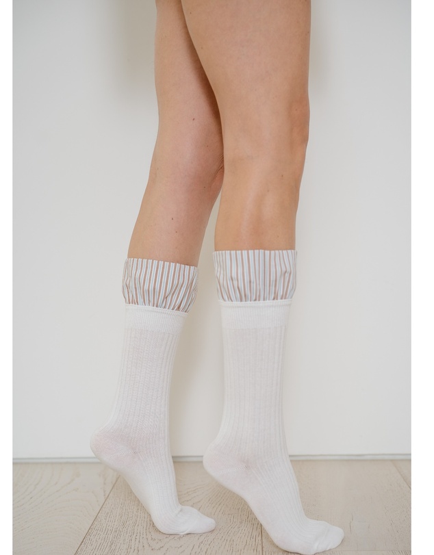 High Heel Jungle - Lauren Pinstripe Cuff Socks