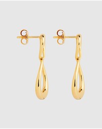 Najo - Vivante Yellow Gold Drops Grande Earrings