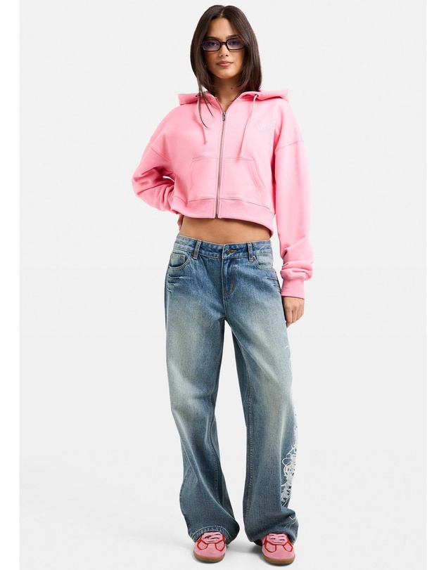 Neon Hart - Script Zip Through Hoodie