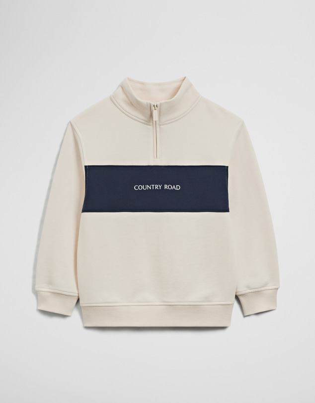 Country Road - Panelled 1/4 Zip Sweat