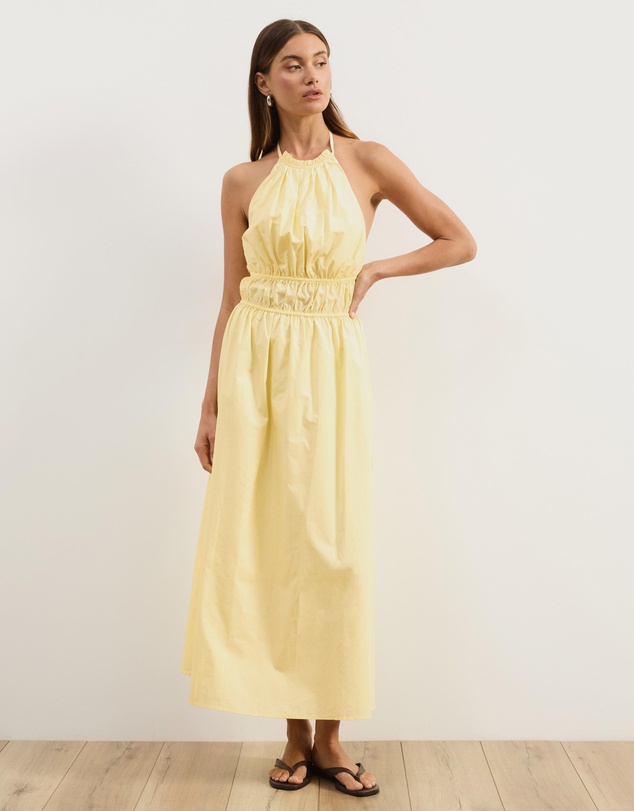 Atmos&Here - Georgia Cotton Poplin Halter Maxi Dress