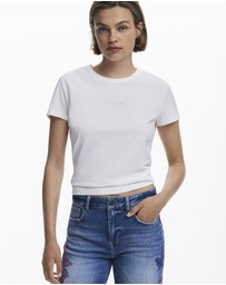 Desigual - Embroidered culotte jeans