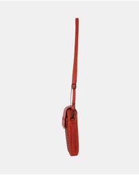 Pierre Cardin - Pierre Cardin Leather Woven Ladies Phone Bag