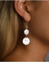 Von Treskow - Coin & Keshi Pearl Earrings