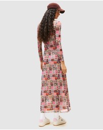 Tommy Jeans - Allover Print Mesh Midi Dress