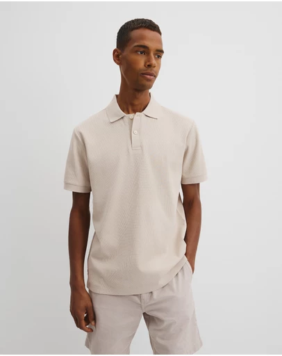 Country Road - Short Sleeve Australian Cotton Textured Polo