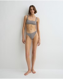 BONDI BORN - Aria Bikini Top - Mocha Dot (Embodee™)