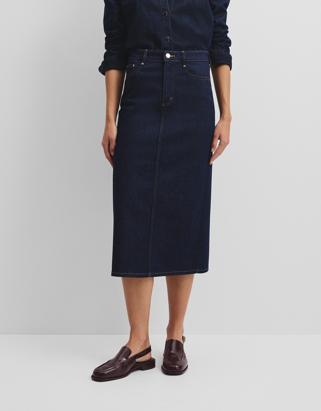 Country Road - Denim Midi Skirt
